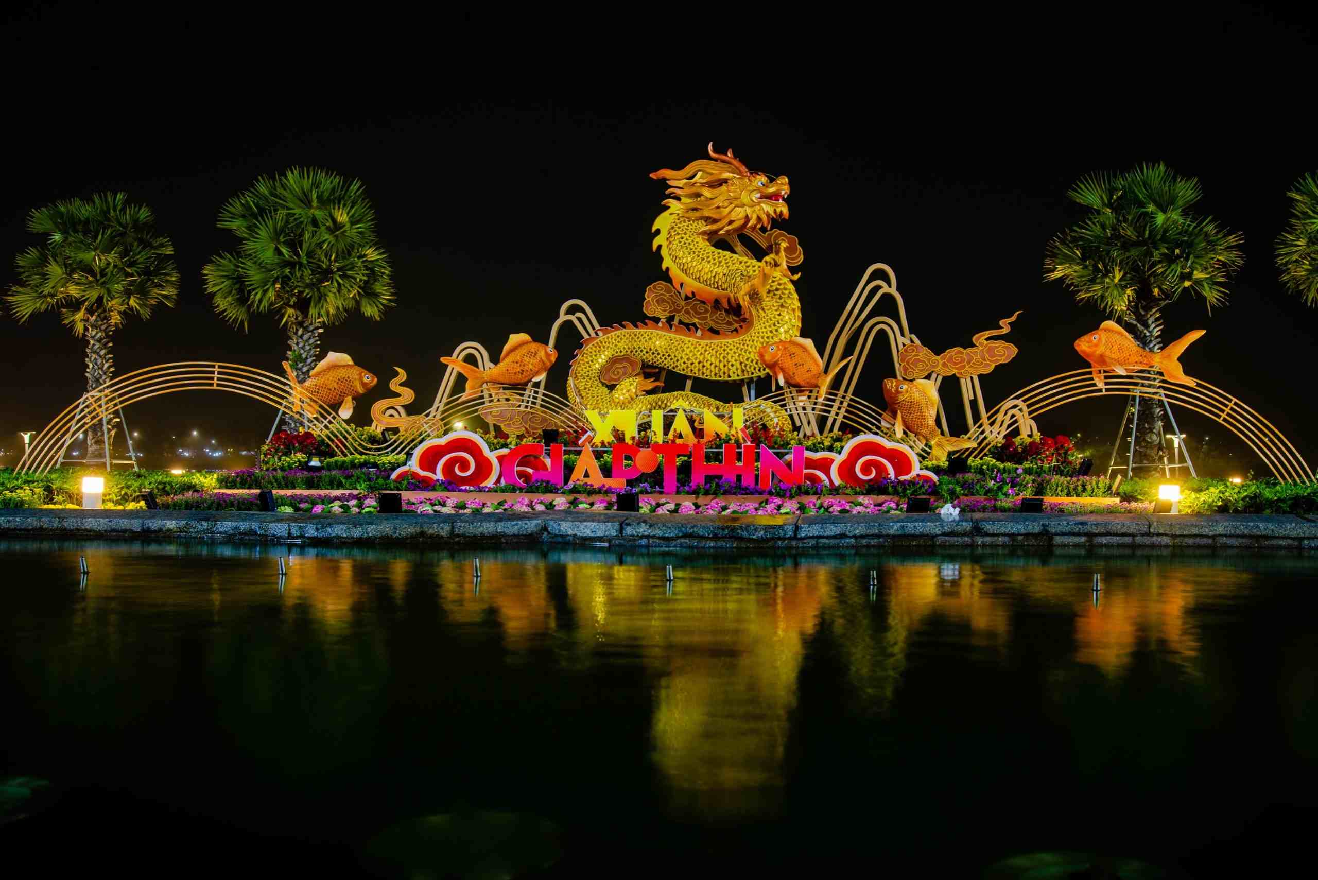 Linh vật rồng của Huế tại lễ hội xuân Giáp Thìn 2024 (Nguồn: Đăng Tuyên)